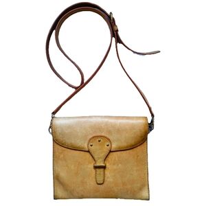 Crown Vintage Leather Crossbody Bag